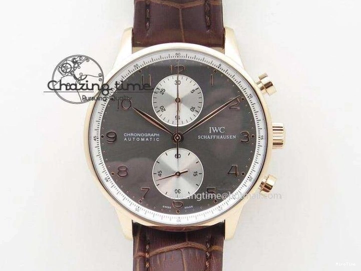 MIROTIME 0421 Elegant Portuguese IW371615 ZF 1:1 Best Edition SS Green Dial on Black Leather Strap A96355 V 7081